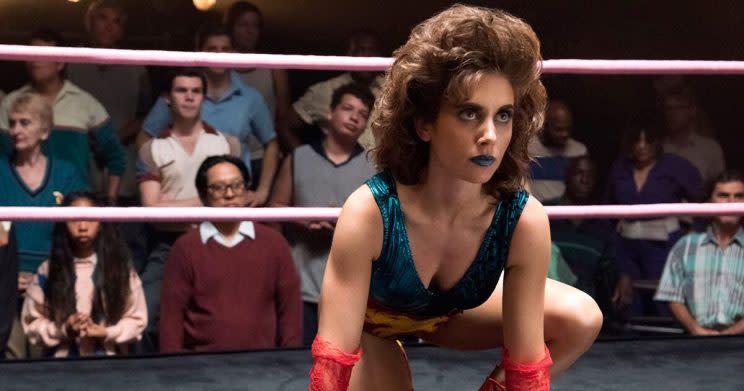 Alison Brie in the ring on ‘GLOW.’ (Photo: Metadata)