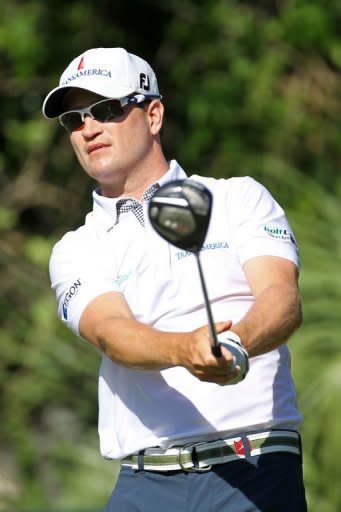 American Zach Johnson during the second round of The Players Championship held on May 11. Johnson fired a six-under par 66 to share the lead with Kevin Na and Matt Kuchar on eight-under par 136 after two rounds of the $9.5 million event