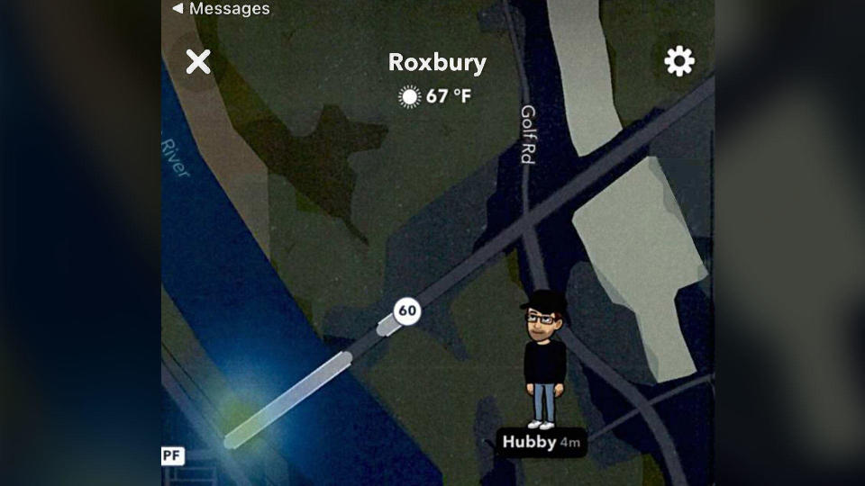 A screenshot of Cat Mellender's Snapchat app, showing her boyfriend Chandler Halderson at a remote location near the Wisconsin River days after his parents went missing.  / Credit: Dane County Clerk of Courts