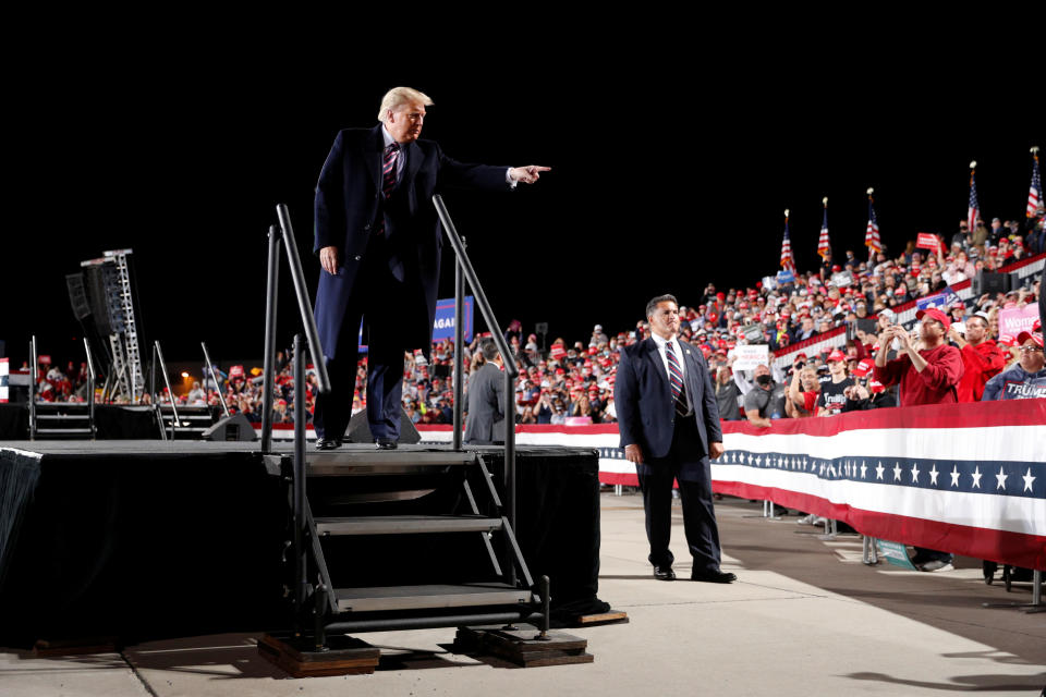 Donald Trump bei seinem Wahlkampfauftritt in Pennsylvania (Bild: Reuters/Tom Brenner)