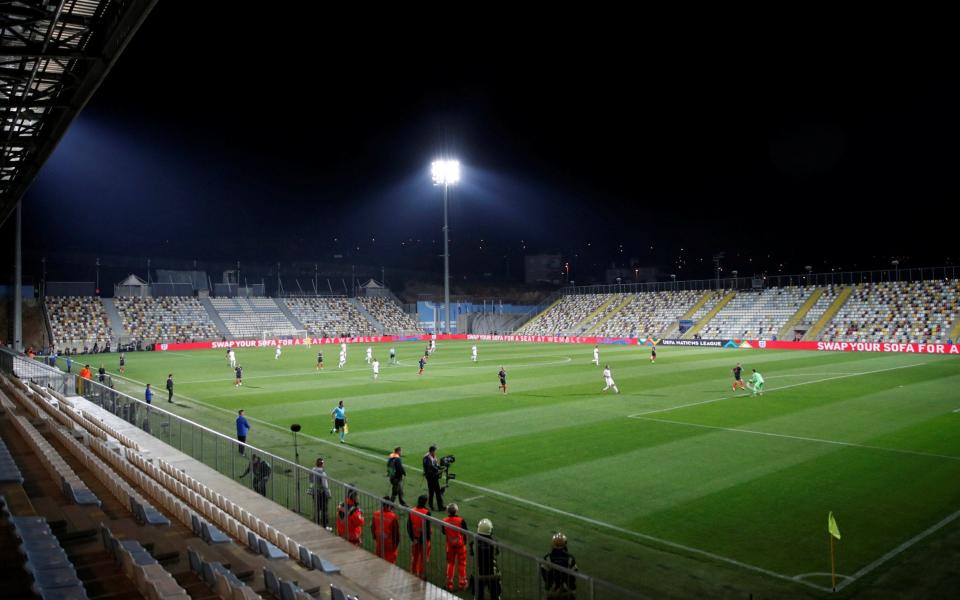 England’s game in Croatia was played in front of an empty stadium