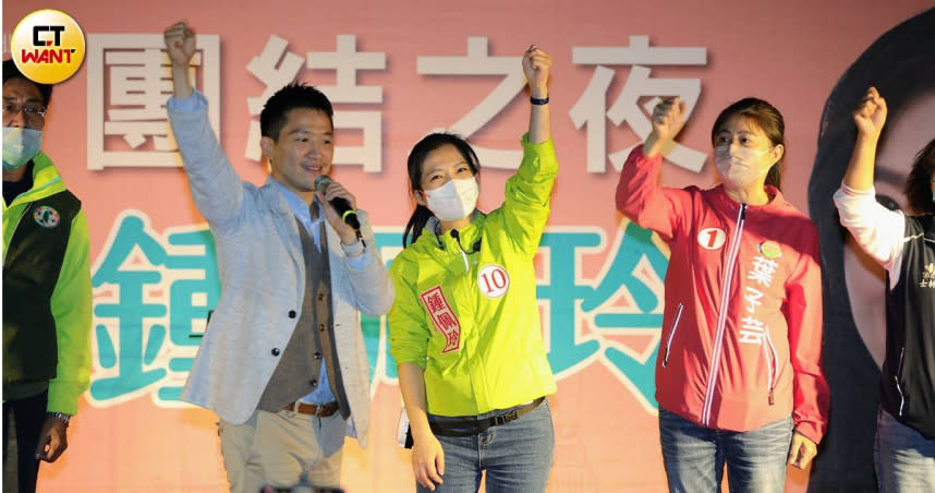 台北市議員候選人鍾佩玲今（5）日晚間在士林區社子公園舉辦「做事不做秀、團結之夜」。（圖／方萬民攝）