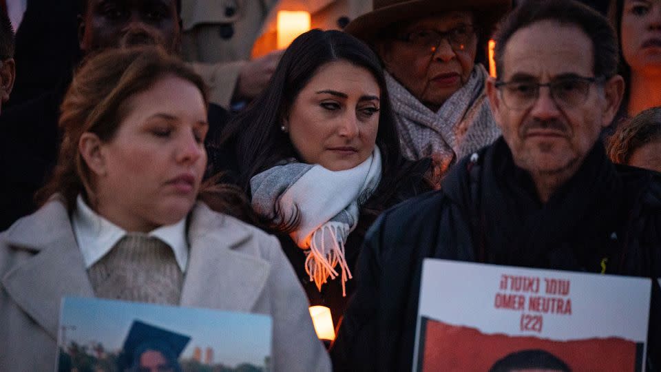 Rep. Sara Jacobs attends a candlelight vigil at the steps of the House of Representatives on January 17, 2024 in Washington, DC. - Kent Nishimura/Getty Images