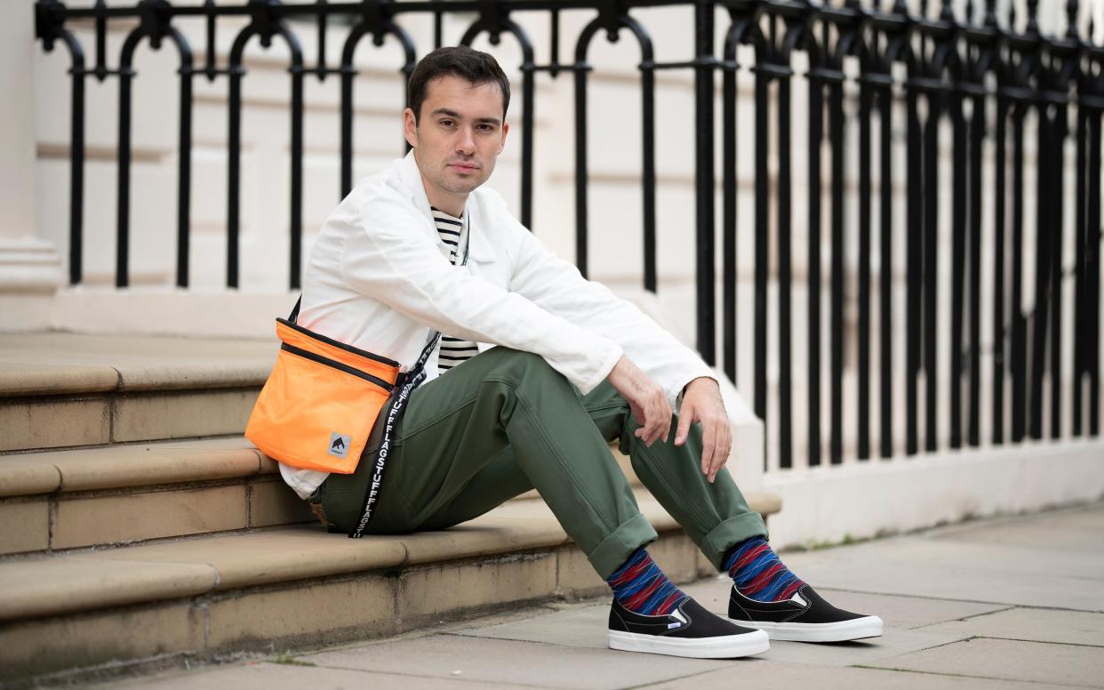 Luke's wearing tee, Norse Projects, £100; white shirt, Our Legacy, £230; Stan Ray trousers, £75; Vans shoes, £57; and orange Flagstuff bag, available from goodhoodstore.com  - Christopher Pledger