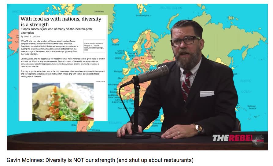 Gavin McInnes, the &ldquo;Alt-Lite&rdquo; figure and self-proclaimed &ldquo;western chauvinist&rdquo; founder of the Proud Boys. (Photo: Screenshot)