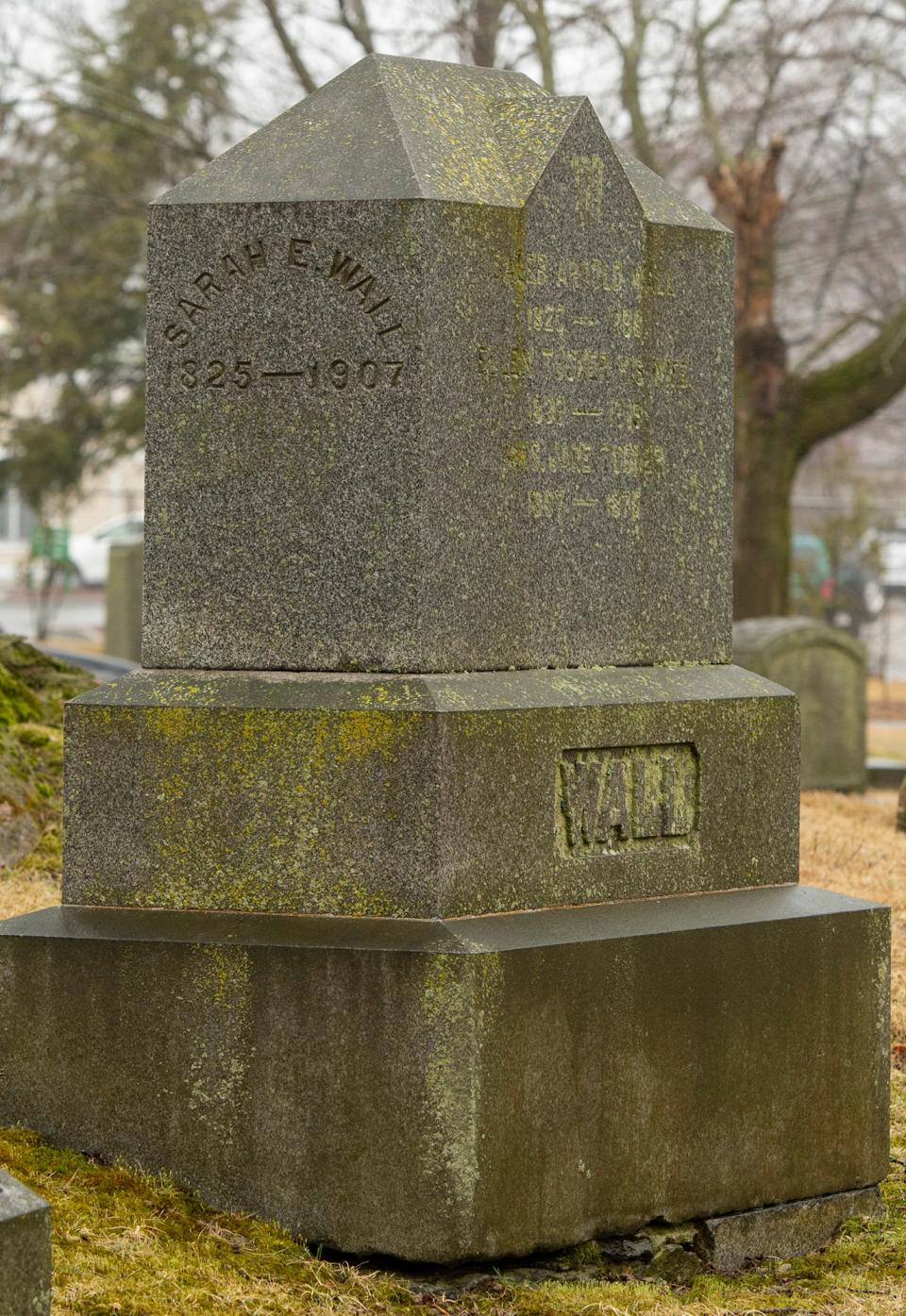 Local suffragist Sarah E. Wall died in 1907, and is buried in Worcester's Rural Cemetery.