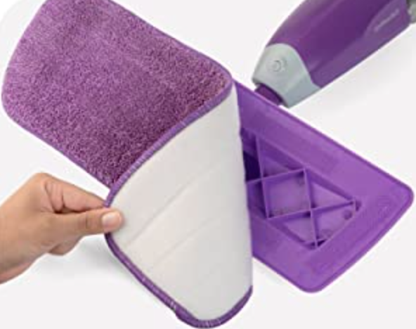 The textured cleaning pad traps dirt, then goes right in the wash. (Photo: Amazon)