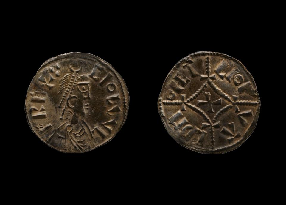 Two Viking coins that were recovered (PA)