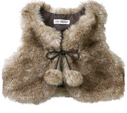 kid republic faux fur cropped vest