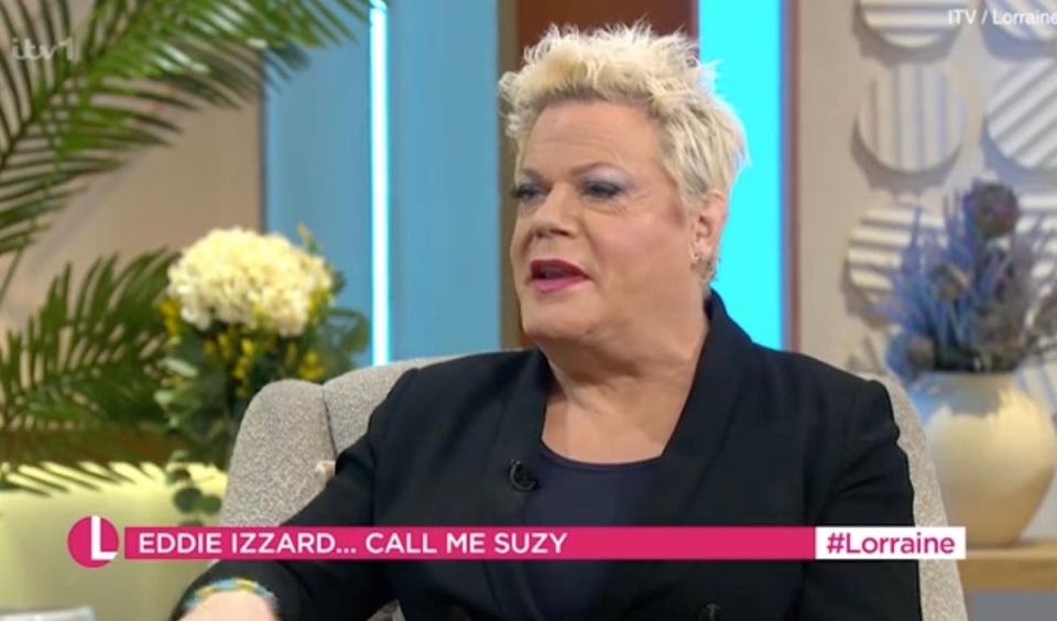 Suzy Eddie Izzard discussed her gender identity on Lorraine on Thursday (Lorraine/ITV1)