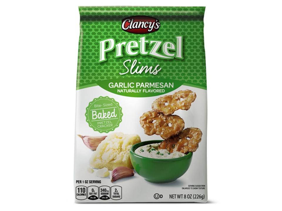 Clancy's garlic-Parmesan pretzel slims