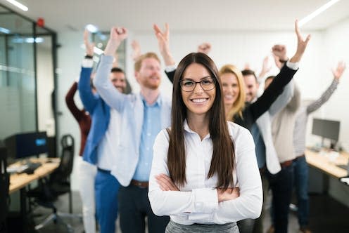 <span class="caption">Compassionate leaders make employees happier.</span> <span class="attribution"><a class="link " href="https://www.shutterstock.com/image-photo/group-successful-business-people-happy-office-761153062" rel="nofollow noopener" target="_blank" data-ylk="slk:NDAB Creativity / Shutterstock;elm:context_link;itc:0;sec:content-canvas">NDAB Creativity / Shutterstock</a></span>