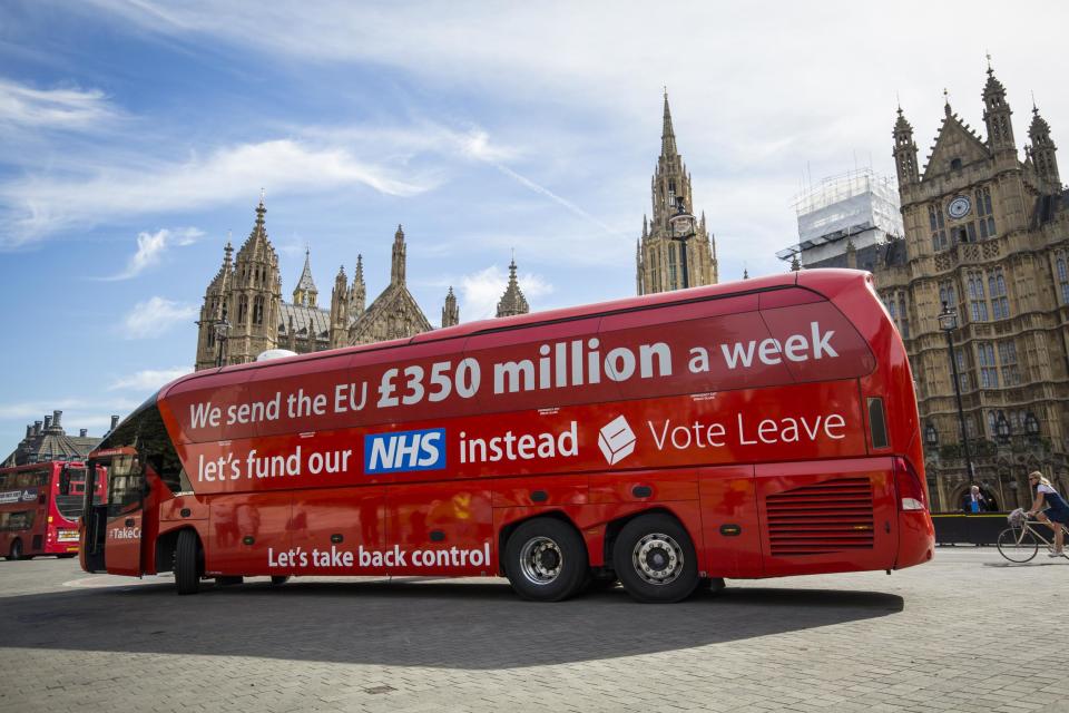 Dominic Cummings claimed the controversial Brexit bus slogan was deliberately provocative