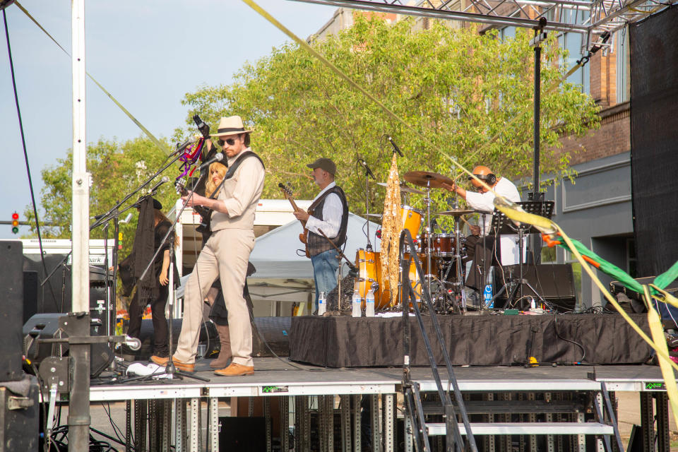 Coshocton County residents filled the Courthouse lawn Saturday night enjoying a great show from Fleetwood Mac Mania, part of the summer concert series provided by Our Town Coshocton.