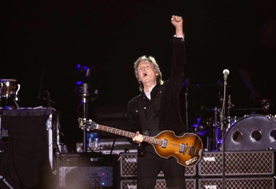 Paul McCartney performs at Truist Field at Wake Forest during his Got Back tour in Winston-Salem, N.C., on Saturday, May 21, 2022.