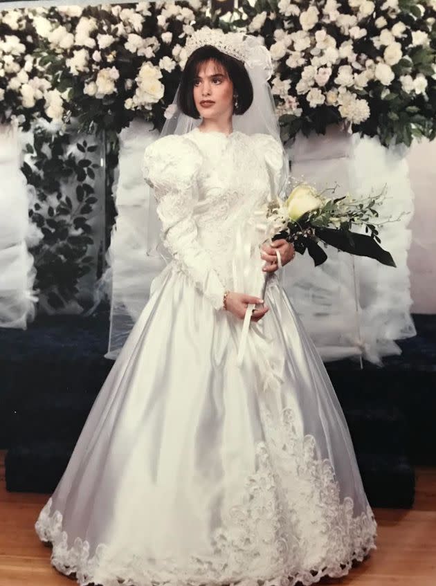 The author on her wedding day. 