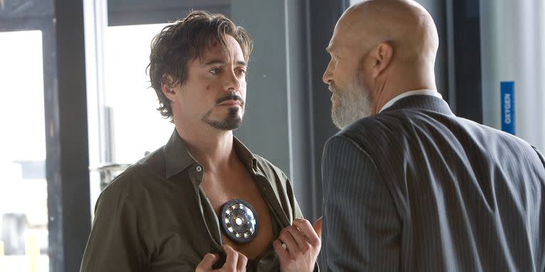 Robert Downey Jr. and Jeff Bridges in <i>Iron Man</i><span class="copyright">Paramount</span>