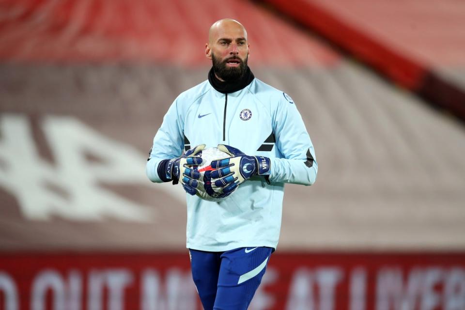 Familiar face: Willy Caballero spent four years at Chelsea between 2017-21 (Chelsea FC via Getty Images)