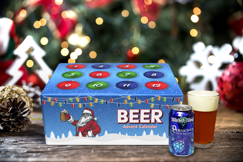 <p>GiveThemBeer.com</p><p><strong>$84.00</strong></p><p>GiveThemBeer.com's take on the advent calendar isn't for people playing around: There are 12 full-size cans of craft beer in here, each hiding behind a secret little door. </p>