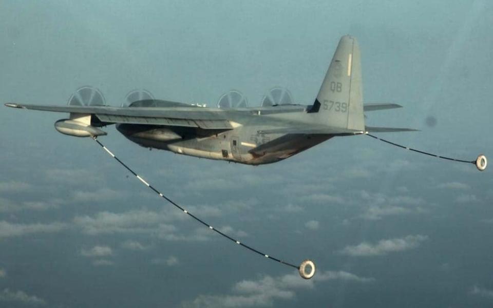 The KC-130 Hercules is used for air-to-air refueling - Credit: US MARINES/Reuters