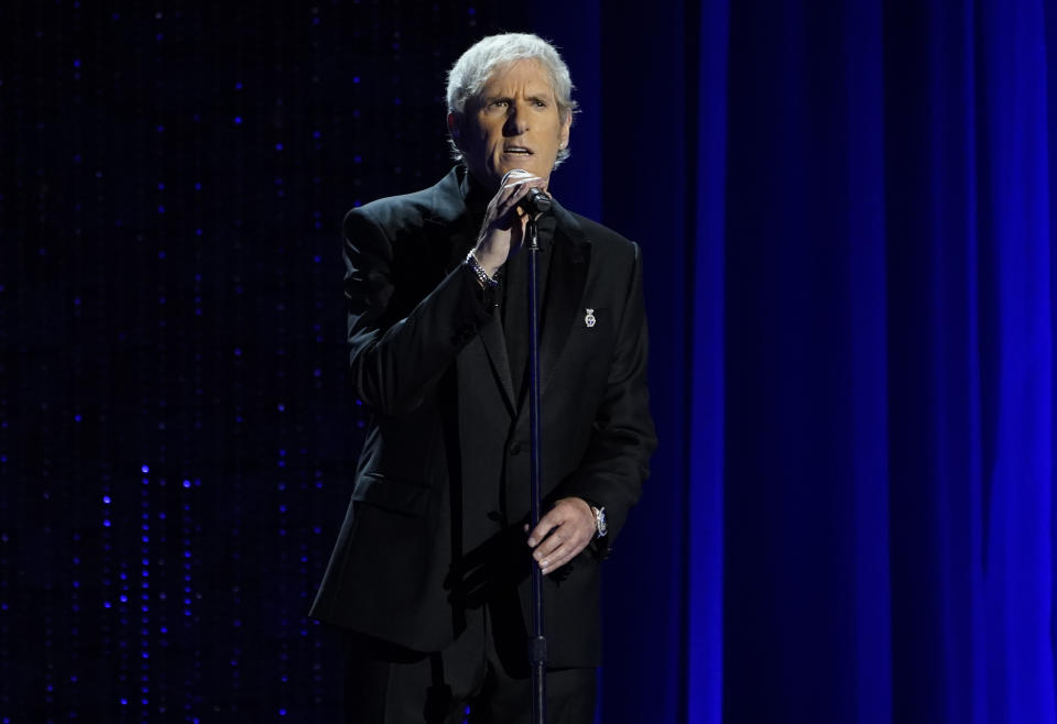 Michael Bolton performs during an In Memoriam tribute at the 49th annual Daytime Emmy Awards on Friday, June 24, 2022, in Pasadena, Calif. (AP Photo/Chris Pizzello)