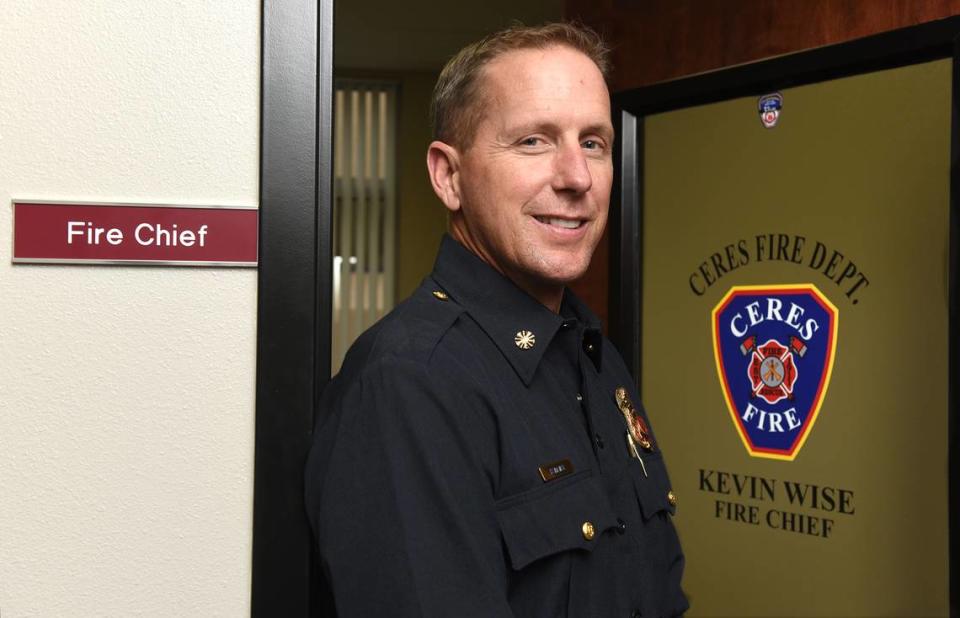 Kevin Wise is shown in January 2019, when he became chief of the Ceres Fire Department.