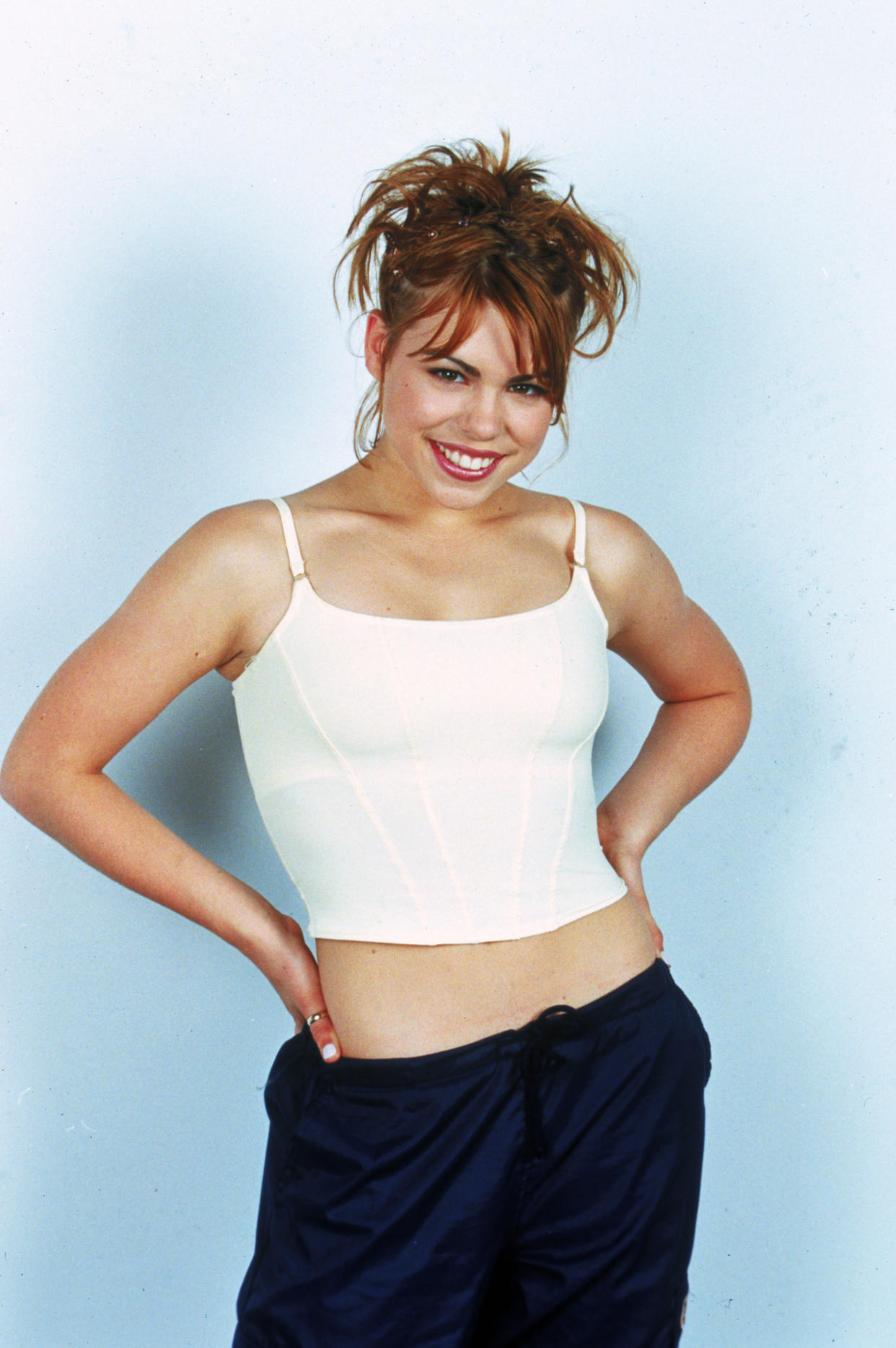 Teenage pop star Billie Piper, circa 1998. (Photo by Dave Hogan/Hulton Archive/Getty Images)