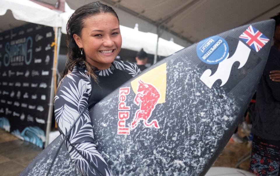 Britain's Sky Brown at the ISA World Surfing Games in Puerto Rico, 2024/Why Olympic surfing is taking place 10,000 miles from the Paris Games