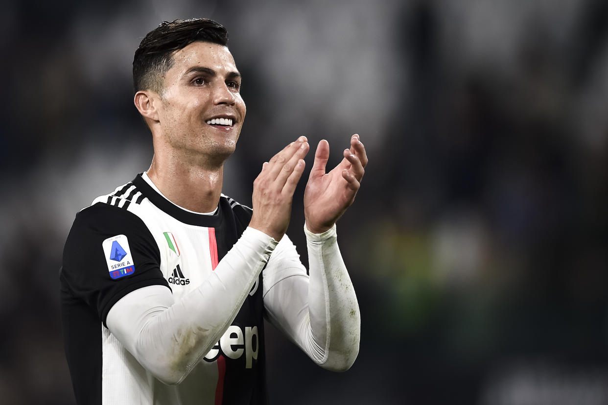 Cristiano Ronaldo is on the UEFA Team of the Year for a record 14th time. He might have had some help. (Photo by Nicolò Campo/LightRocket via Getty Images)