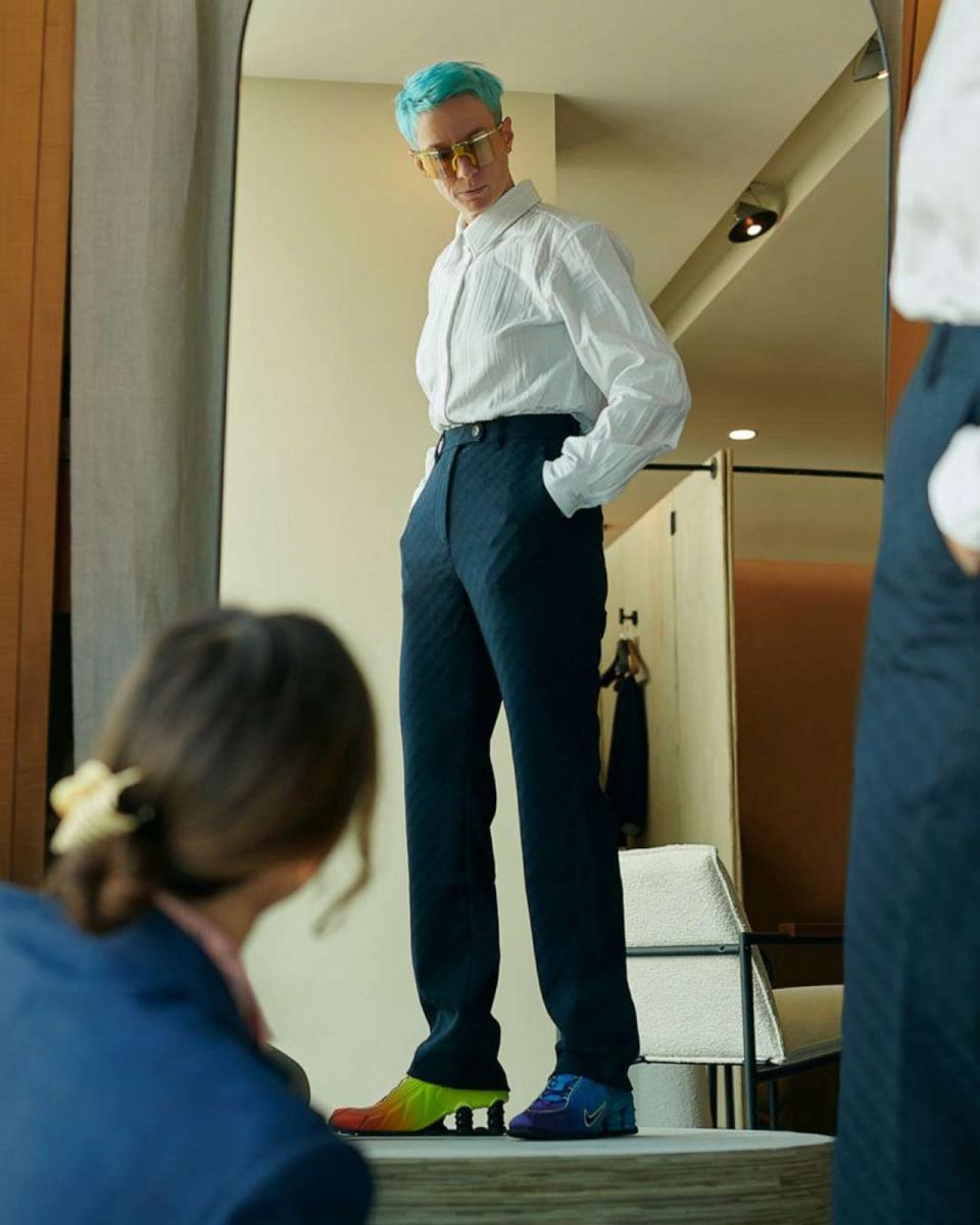 PHOTO: Megan Rapinoe is tailored for success. Nike x Martine Rose elevates squad style with a suiting collection for the USWNT. (Nike)