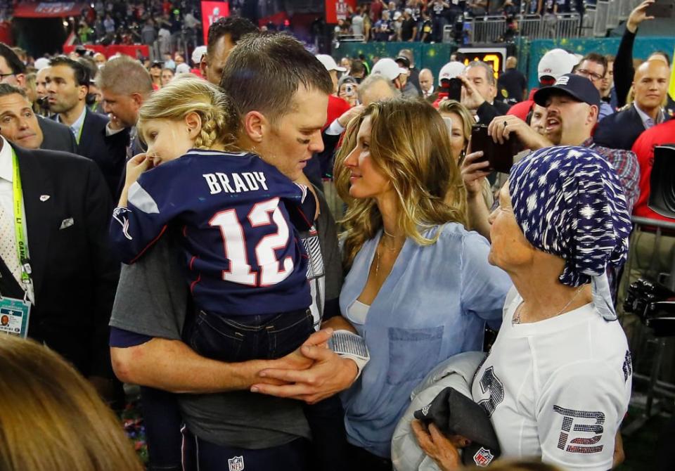 Tom Brady junto a Gisele Bündchen.