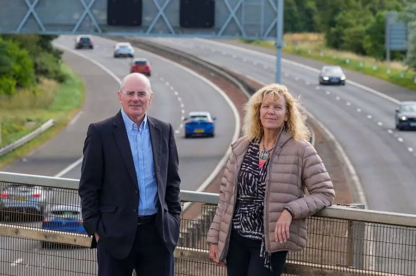 John Hamilton and Pamela Spowart of Winchburgh Developments Ltd. Local groups are backing proposals for a new railway station in Winchburgh, which it is argued would relieve pressure on the Central Belt motorway network. -Credit:Mike Wilkinson