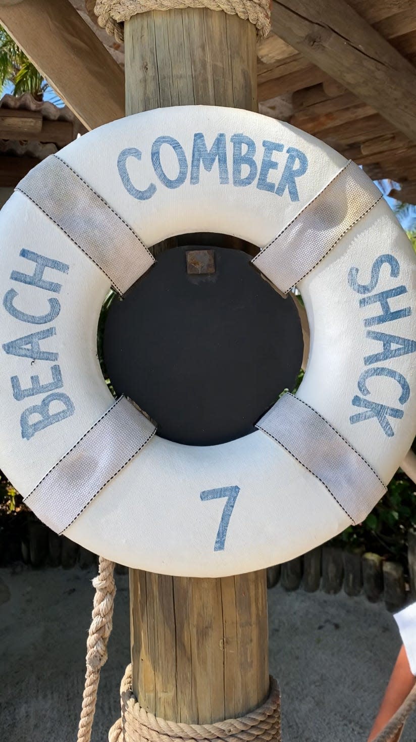 life buoy with beachcomer shack 7 written on it typhoon lagoon 