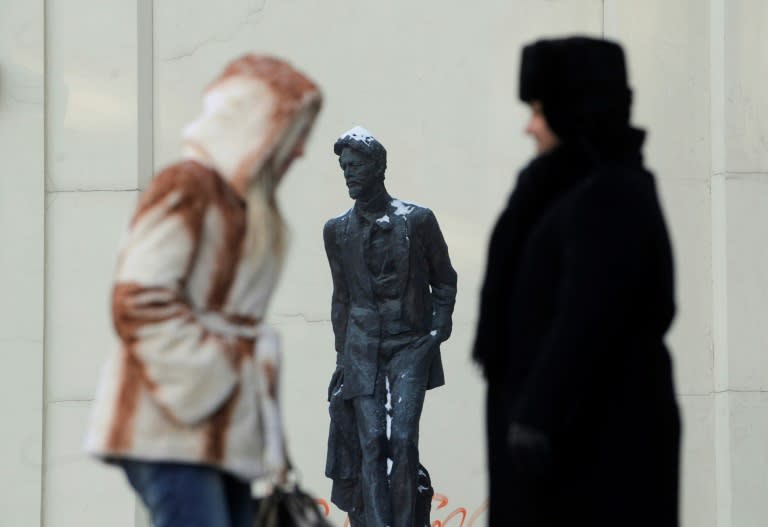 Una estatua dedicada al escritor ruso Antón Chéjov en Moscú, en una imagen del 28 de enero de 2010 (Natalia Kolesnikova)