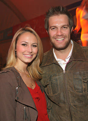 Stacy Keibler and Geoff Stults at the Los Angeles premiere of New Line Cinema's Semi-Pro