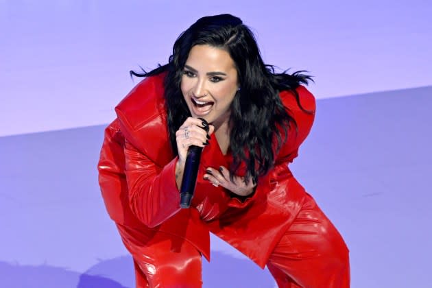 Demi Lovato performs onstage during The American Heart Association’s Go Red for Women Red Dress Collection Concert 2024 at Jazz at Lincoln Center on January 31, 2024 in New York City.  - Credit: Slaven Vlasic/Getty Images/The American Heart Association's Go Red for Women Red Dress Collection Concert