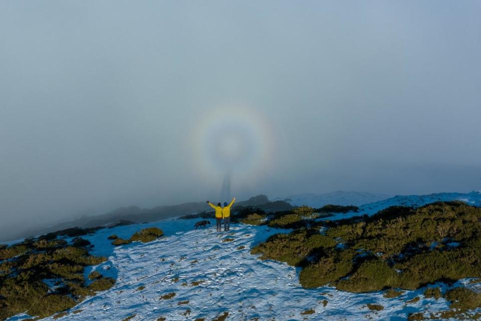 Broken spectre, pictured above Hergest Ridge, near Kington <i>(Image: Mat Price/Herefordshire Drone Photography)</i>