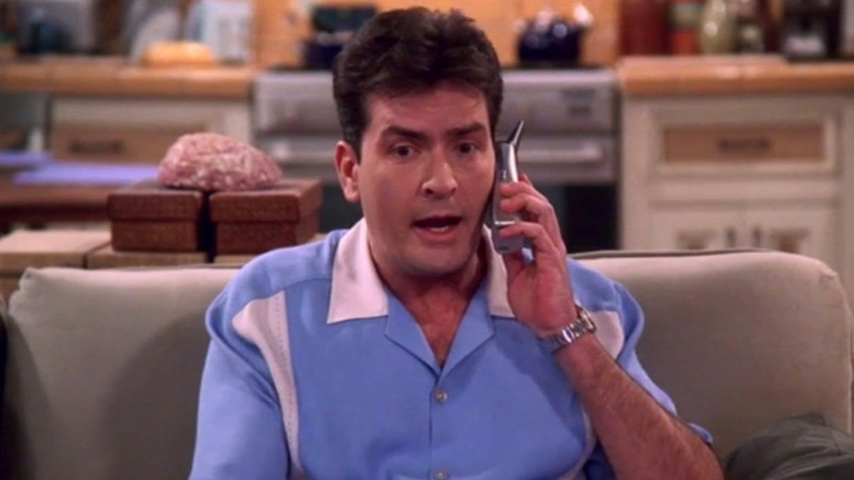  Charlie Sheen on Two and a Half Men. 