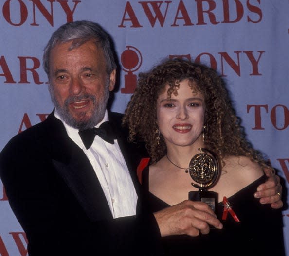 <div class="inline-image__caption"><p>Stephen Sondheim and Bernadette Peters attend 48th Annual Tony Awards on June 12, 1994 at the Gershwin Theater in New York City.</p></div> <div class="inline-image__credit">Ron Galella, Ltd./Ron Galella Collection via Getty Images</div>