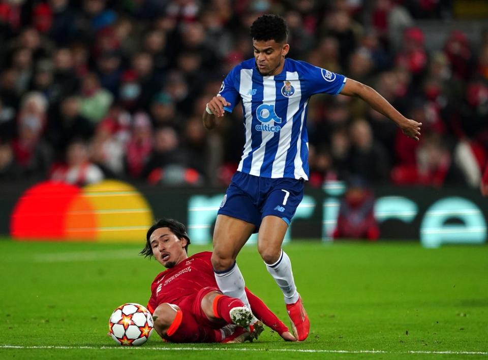 Luis Diaz has joined Liverpool from Porto (Peter Byrne/PA) (PA Wire)