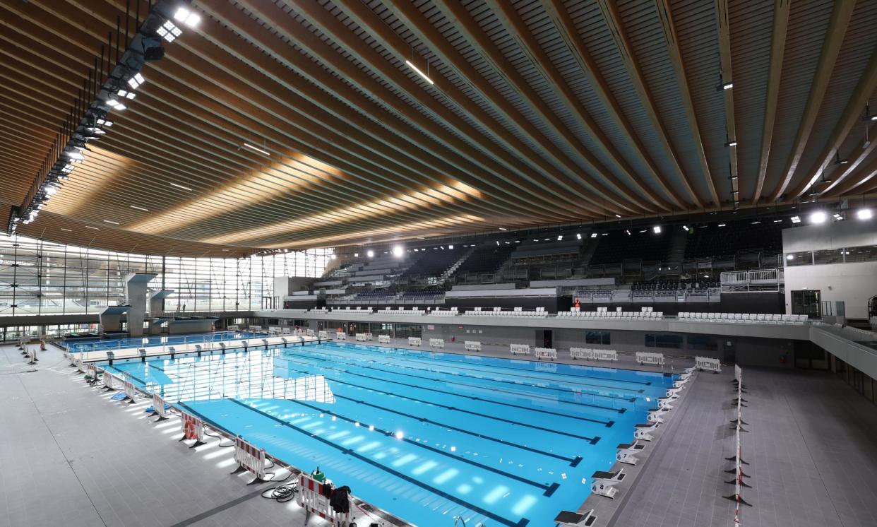 <span>The aquatics centre in the Paris suburb of Saint-Denis is one of only a handful of new sites constructed for the 2024 Games.</span><span>Photograph: Pascal Le Segretain/Getty Images</span>