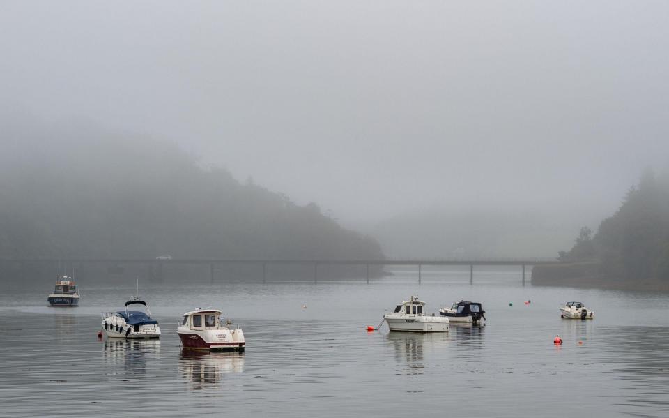 Fishing boats in front of Poulgorm Bridge