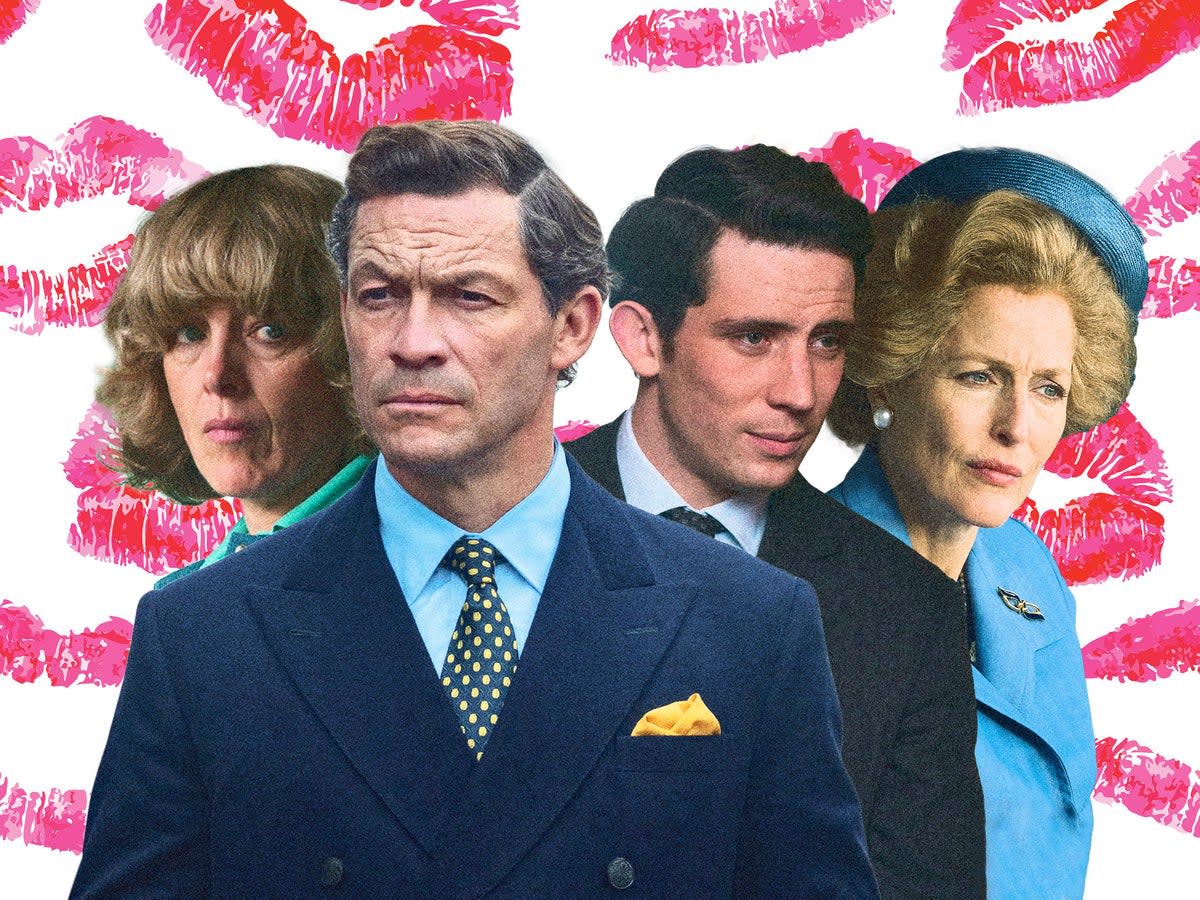 Too sexy for this show: Olivia Williams, Dominic West, Josh O’Connor and Gillian Anderson in ‘The Crown’ (iStock)