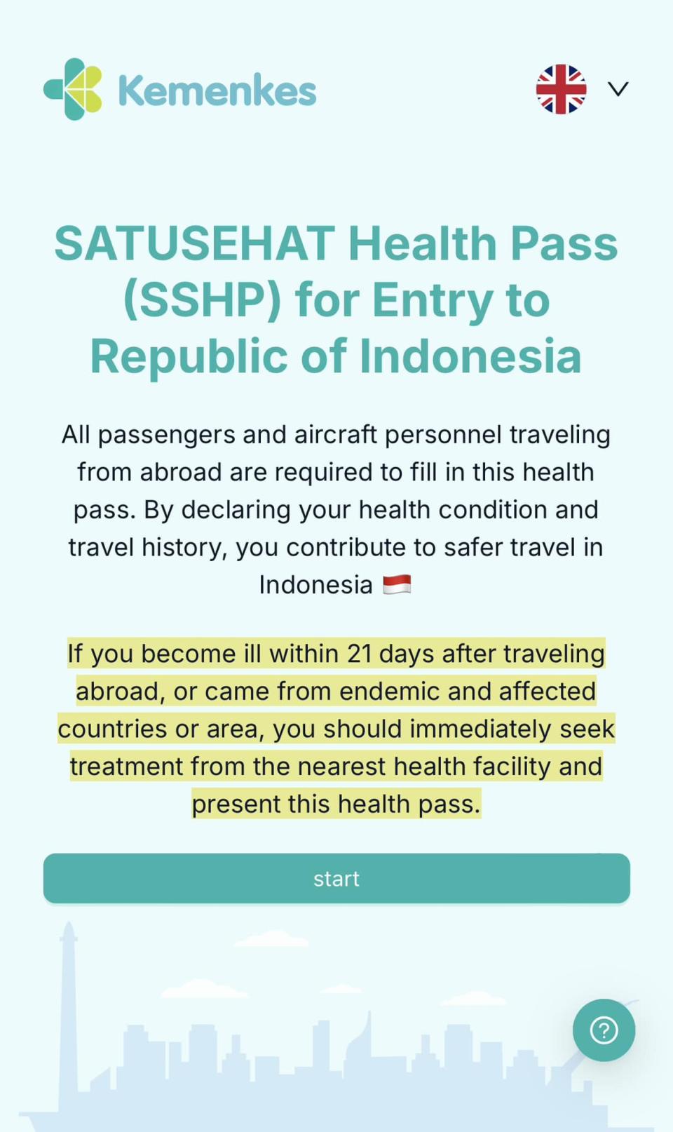 Tangkapan layar SATUSEHAT Health Pass (SSHP).