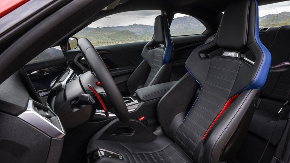 The interior of the 2023 BMW M2.