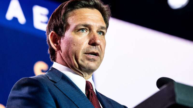 Florida Governor Ron DeSantis gives a speech