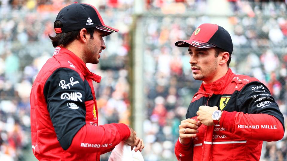 It’s been a tough F1 season so far for both Sainz and Ferrari team-mate Charles Leclerc (Getty Images)