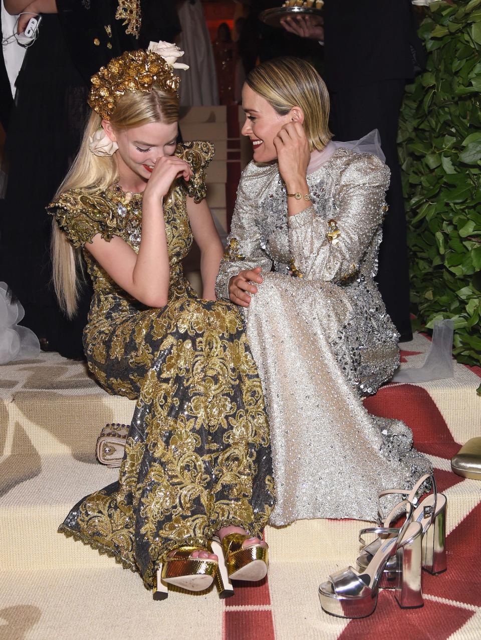 Anya Taylor Joy and Sarah Paulson at the 2018 Met Gala.