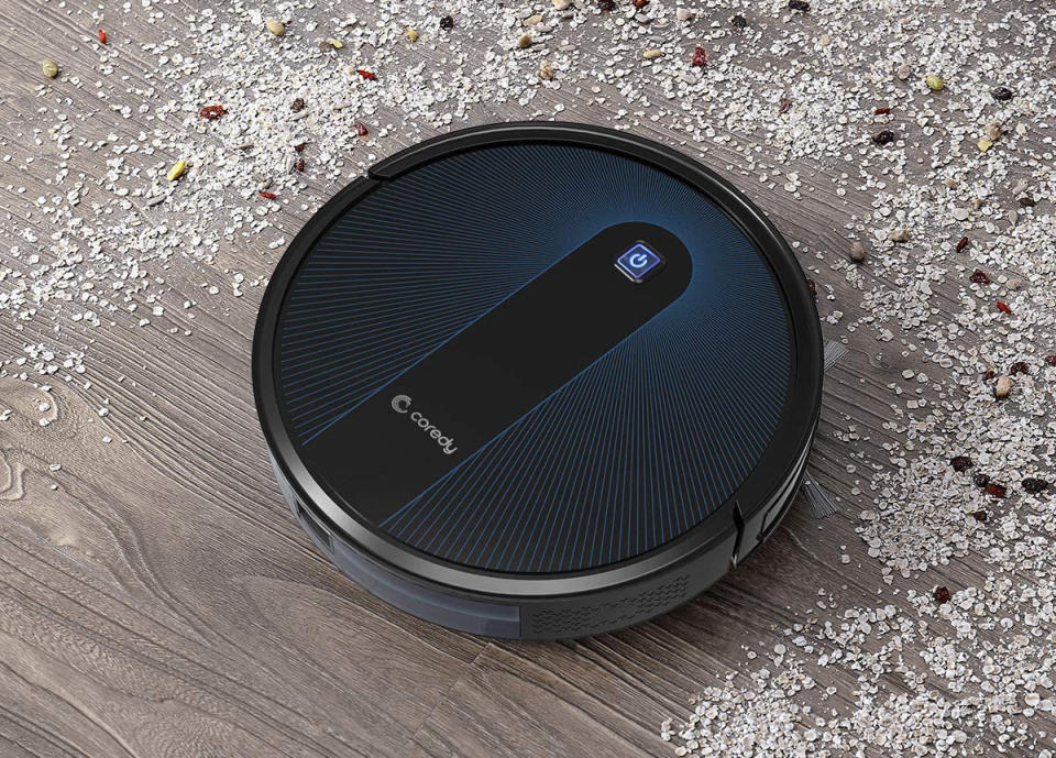 The Coredy robot vacuum cleaner can even navigate the worst messes. (Photo: Amazon)