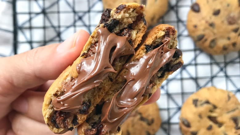 melted Nutella cookies